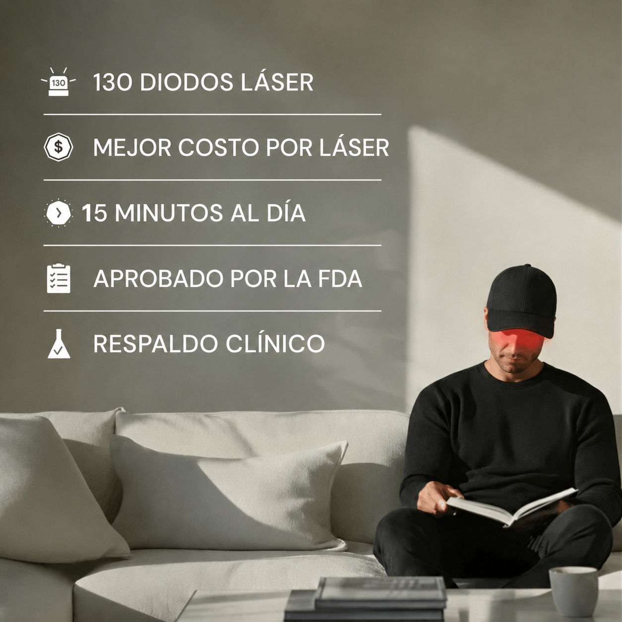 Gorro Renacer Capilar® de luz roja para fortalecer el cabello desde la raíz