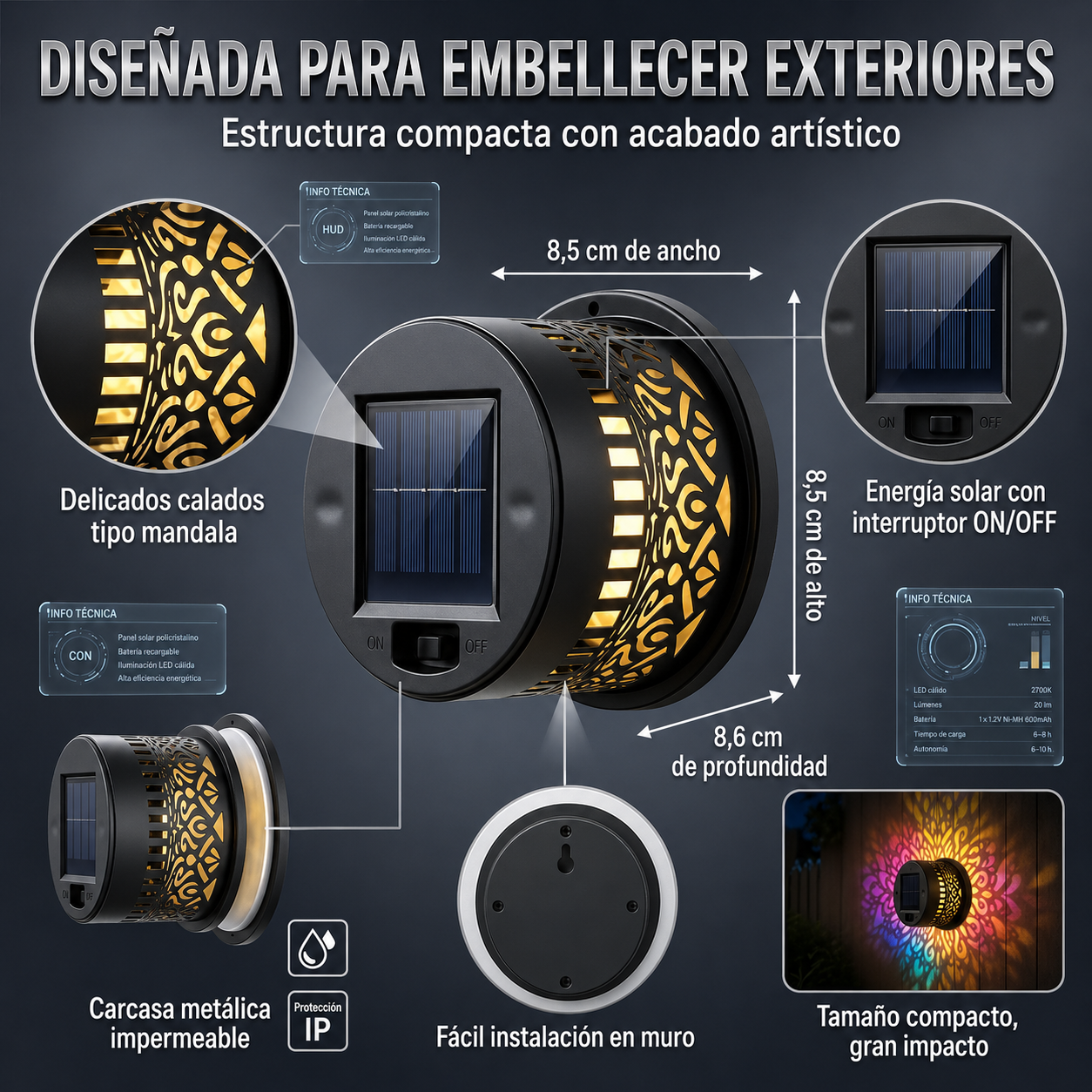 Mandala Solar Eden® 3.0 | Transforma tus Muros en Arte de Luz