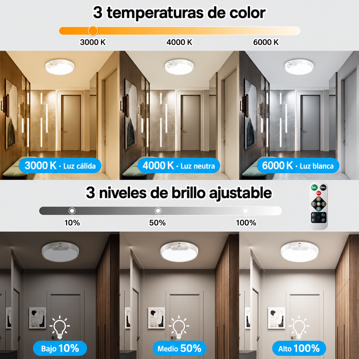 Lámpara recargable con sensor de movimiento®