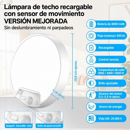 Lámpara recargable con sensor de movimiento®