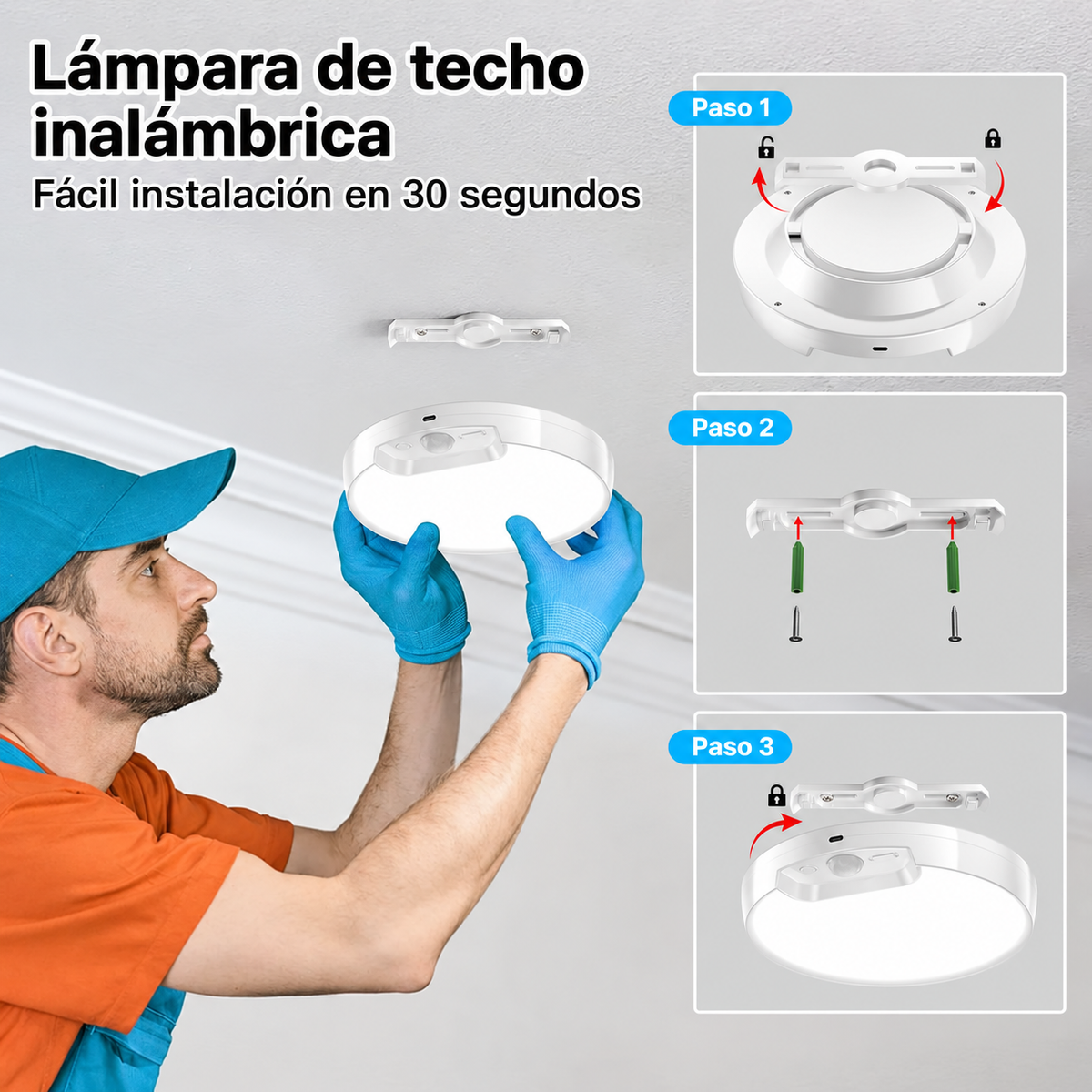 Lámpara recargable con sensor de movimiento®