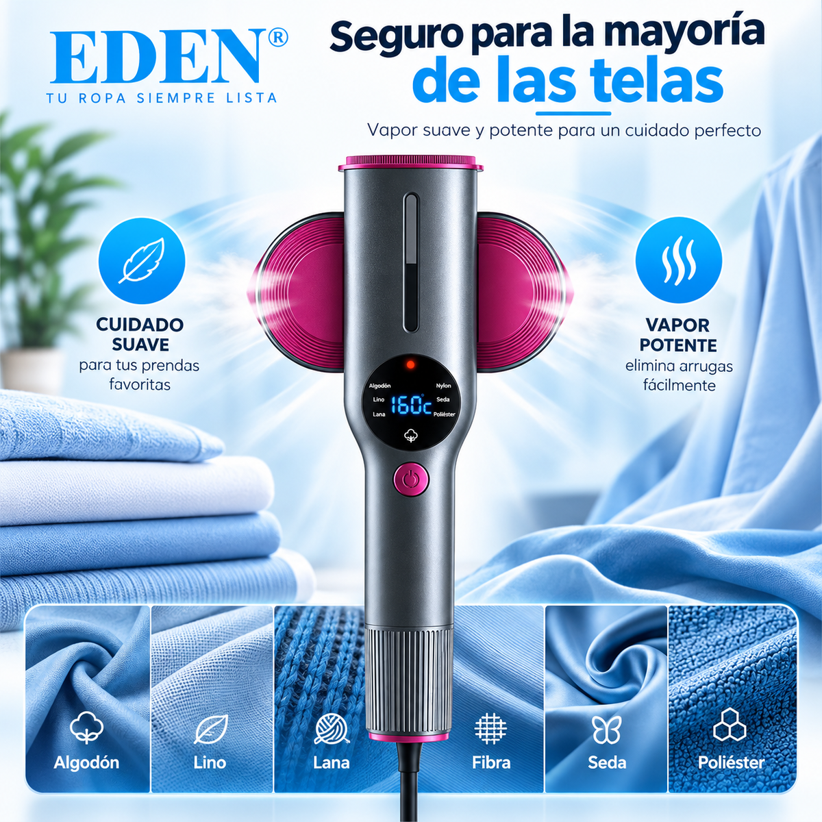 Plancha de vapor portátil EDEN®
