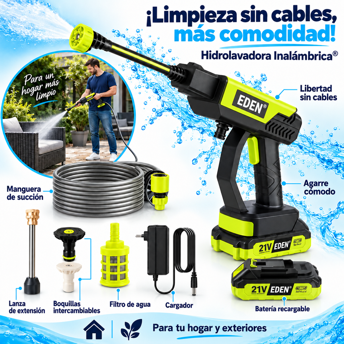 Hidrolavadora Inalámbrica EDEN®