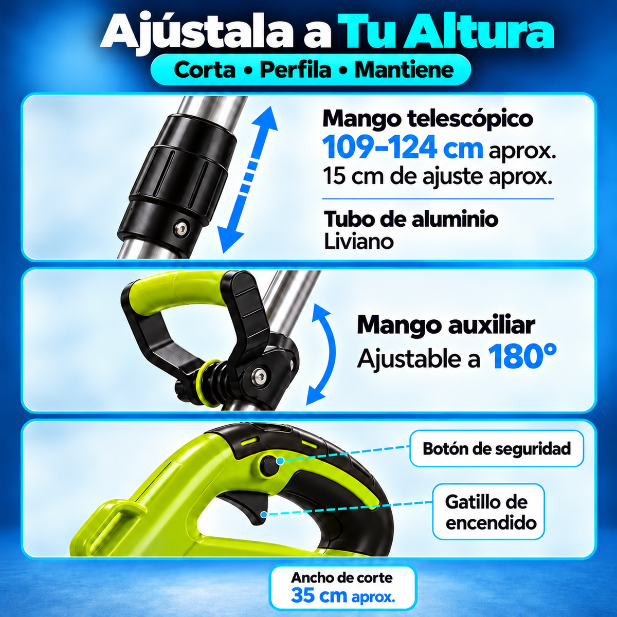 Cortadora de Pasto Inalámbrica Eden®