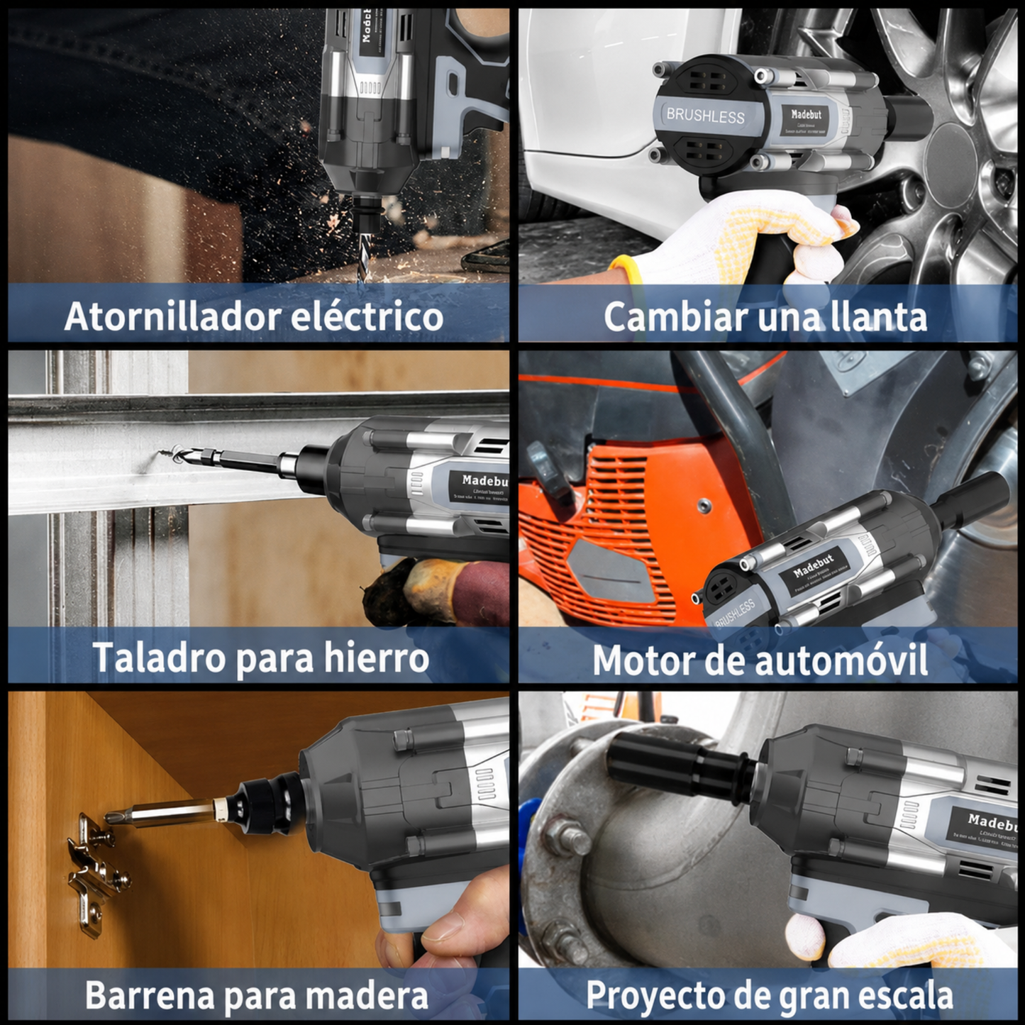 LLAVE DE IMPACTO MADEBUT™ 1.000Nm | INCLUYE 2 BATERÍAS DE REGALO 🎁