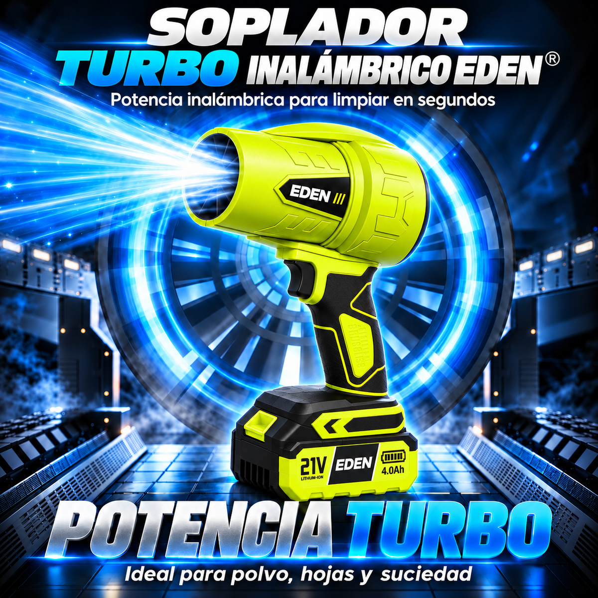 Soplador Turbo Inalámbrico Eden®